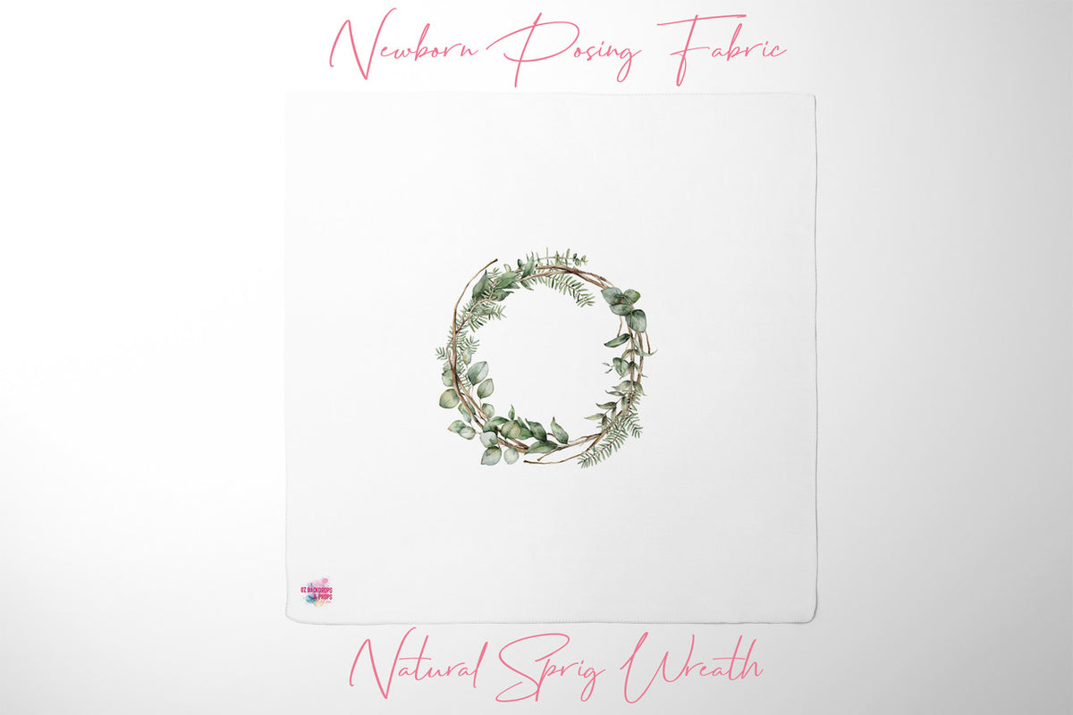 Natural Sprig Wreath - Newborn Posing Fabric
