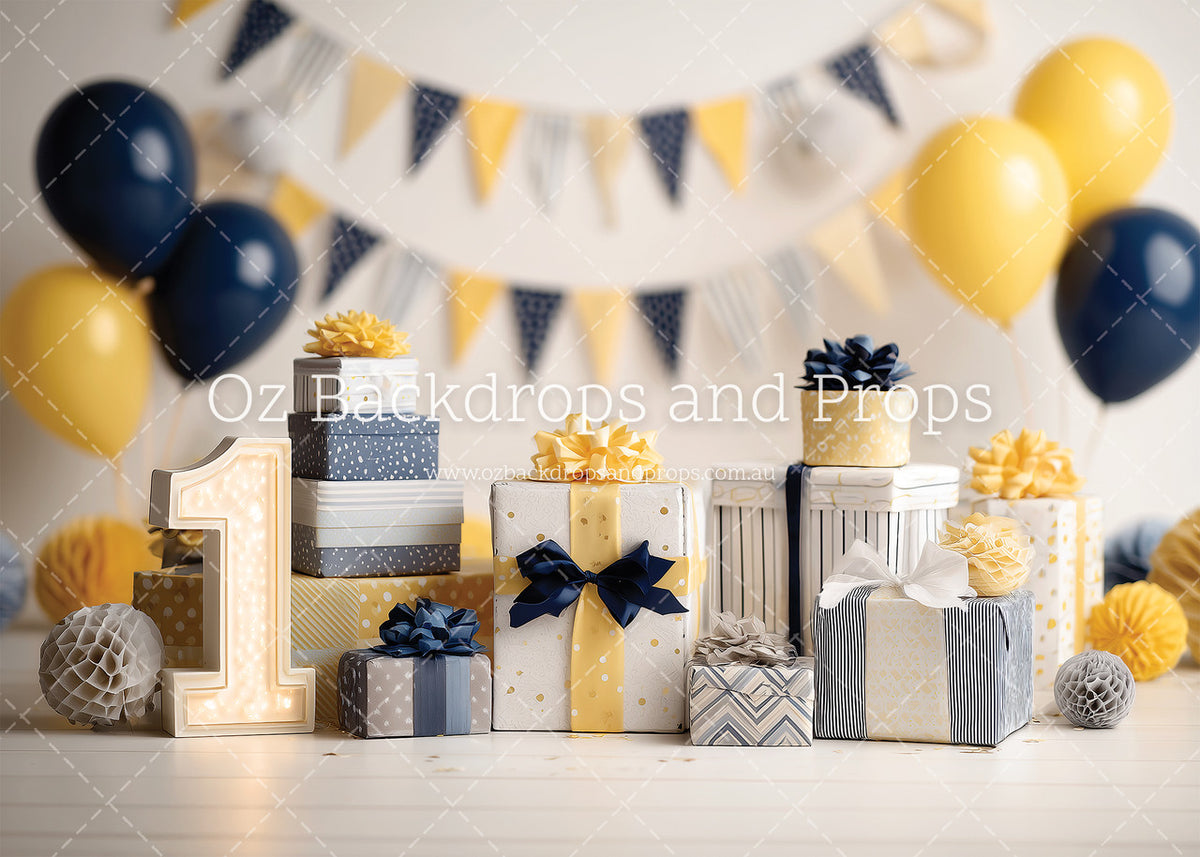 Navy and Yellow One