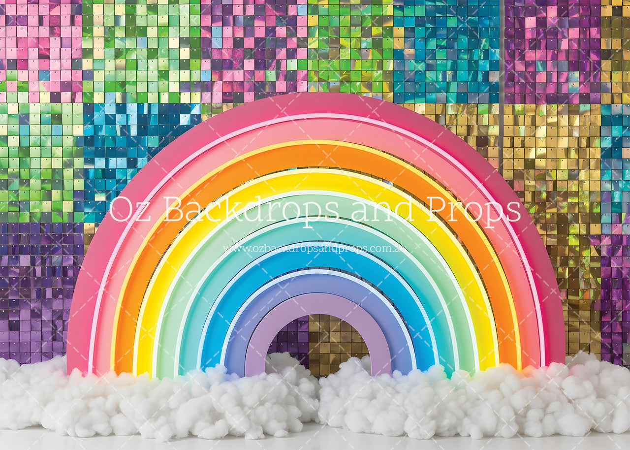 Neon Shimmer Rainbow