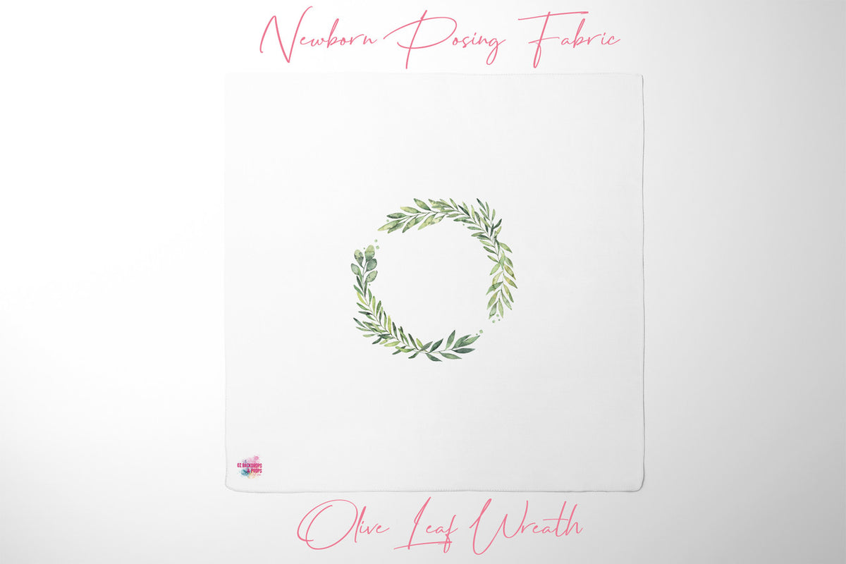 Olive Leaf Wreath - Newborn Posing Fabric