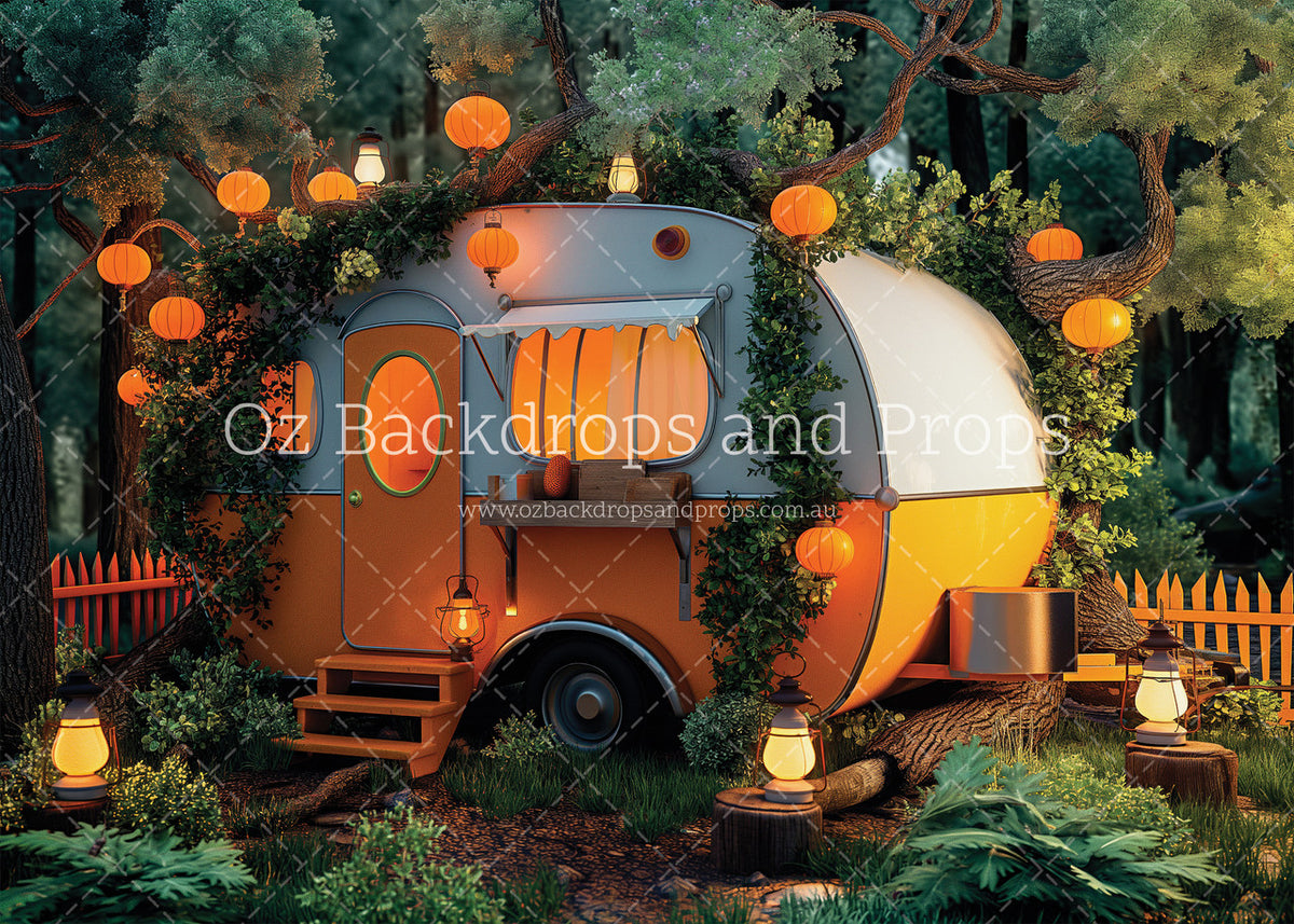 Orange Lantern Camper