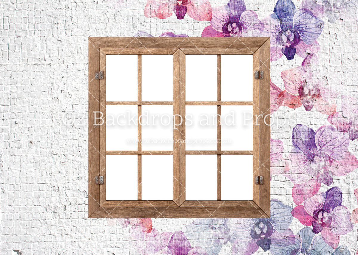 Orchid Brick Window