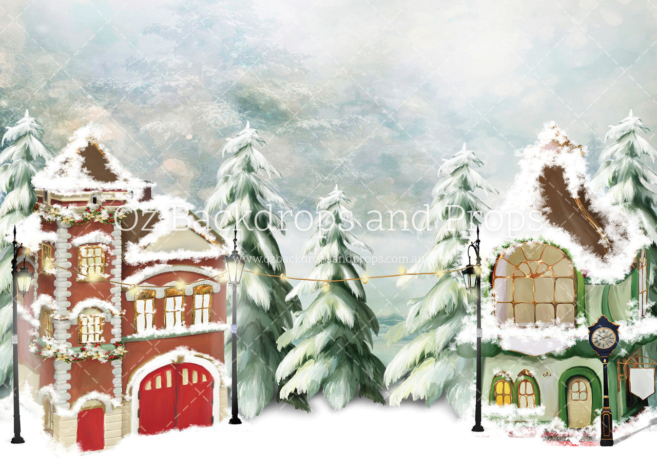 Painted Winter Village
