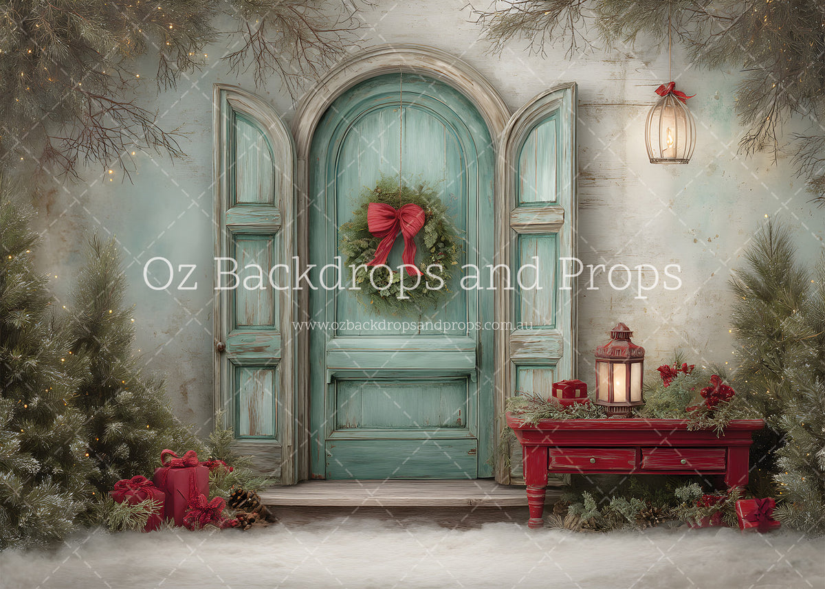 Pale Blue Christmas Shutters