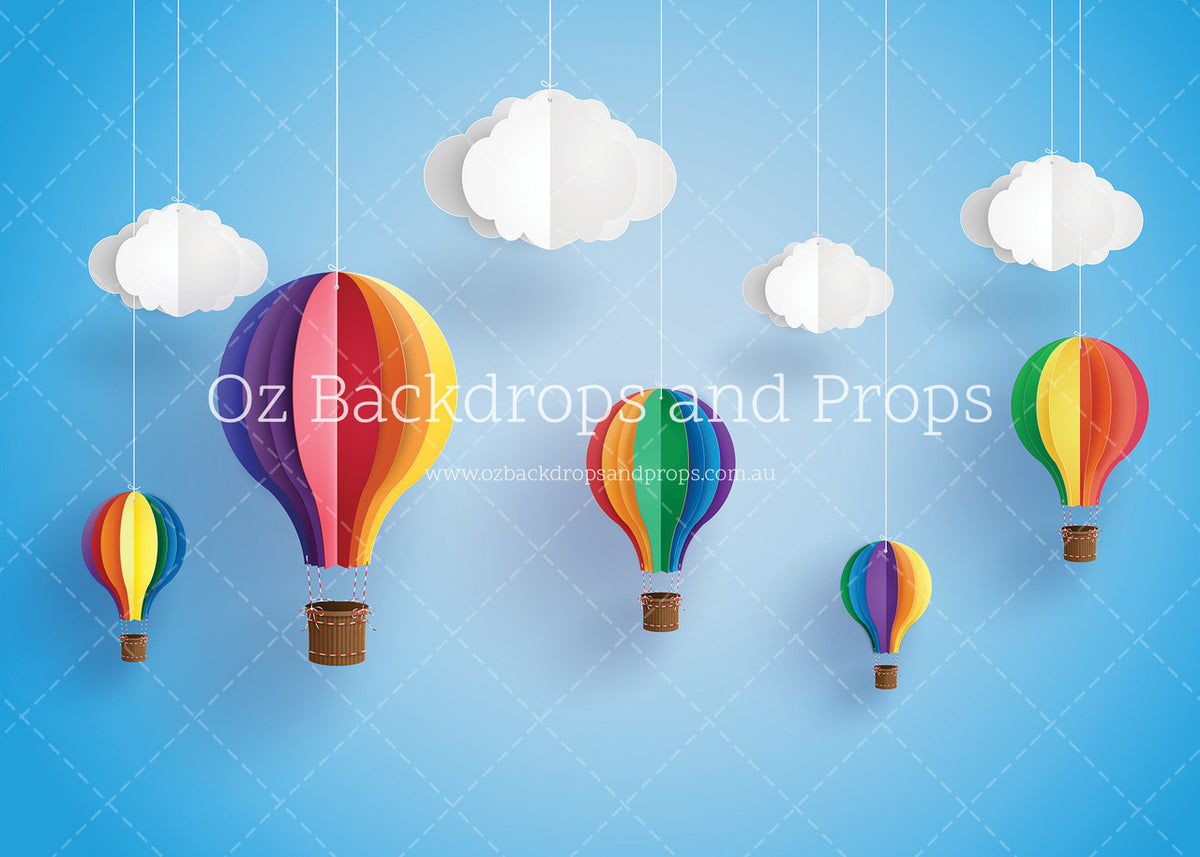 Paper Balloons with Clouds