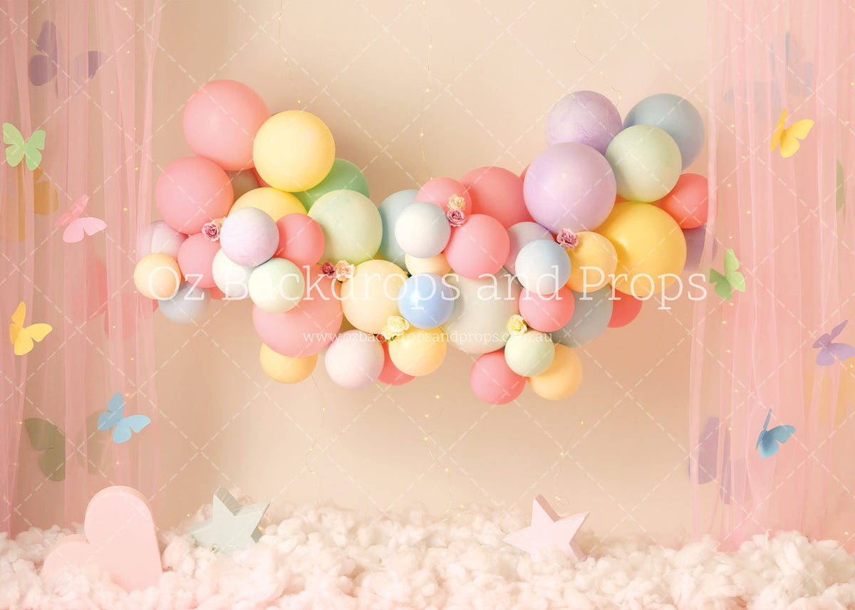 Pastel Butterfly Balloons