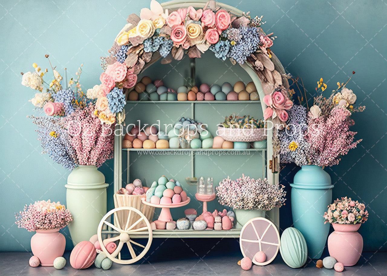 Pastel Easter Egg Cart
