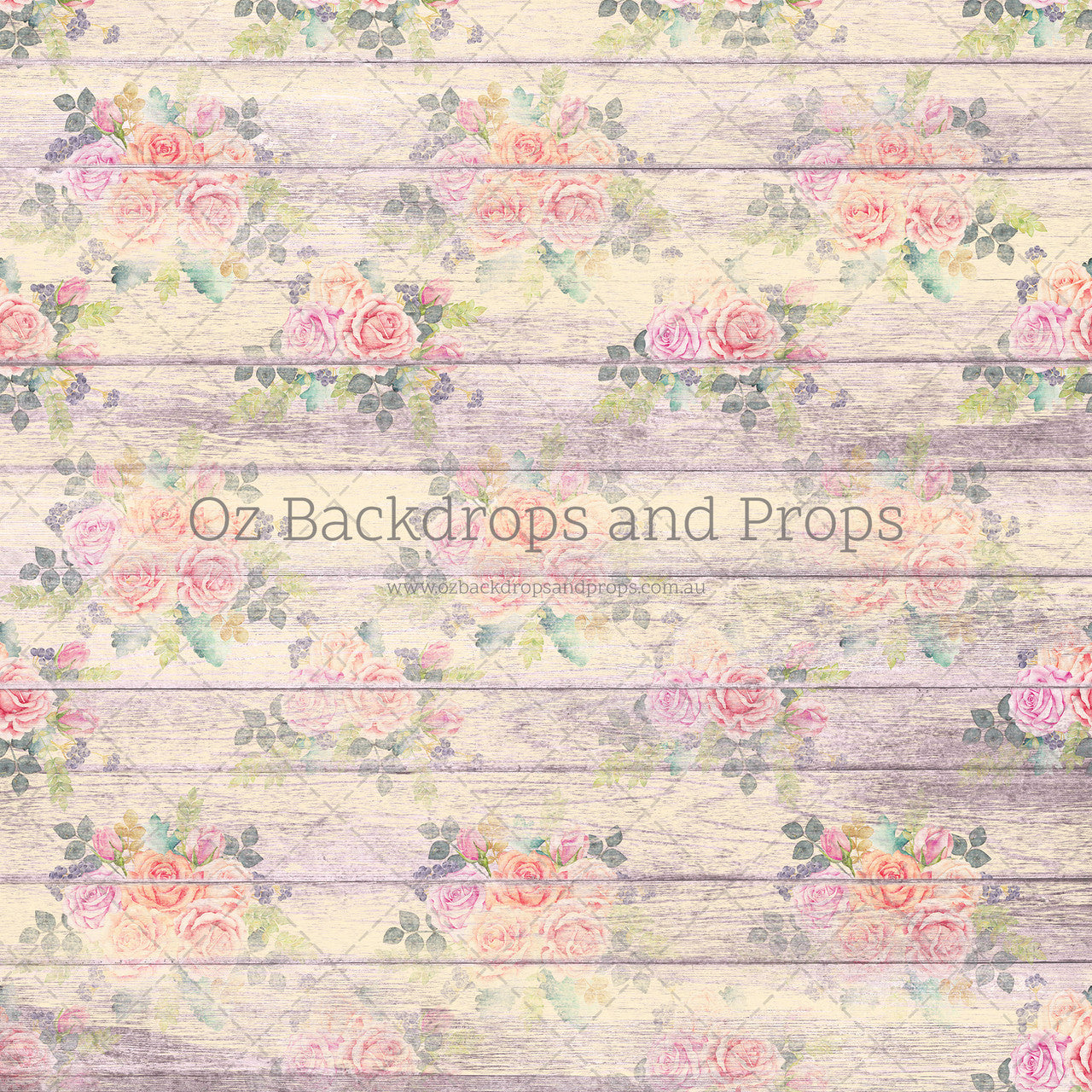 Pastel Floral Wood