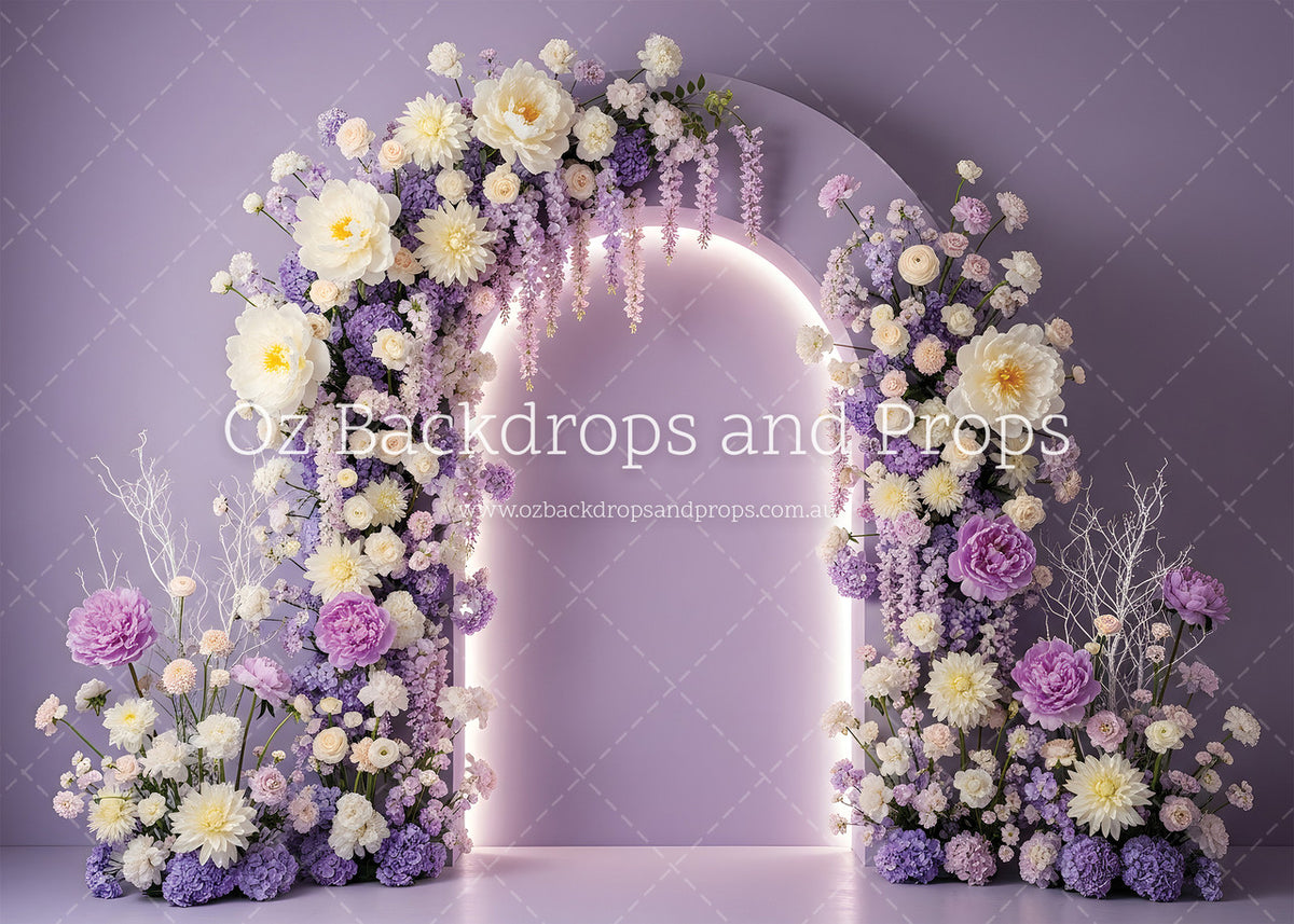 Pastel Purple Flower Arch