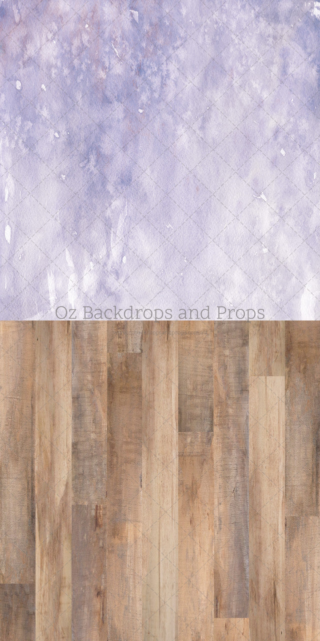 Pastel Purple Watercolour & Dakota Wood Two in One