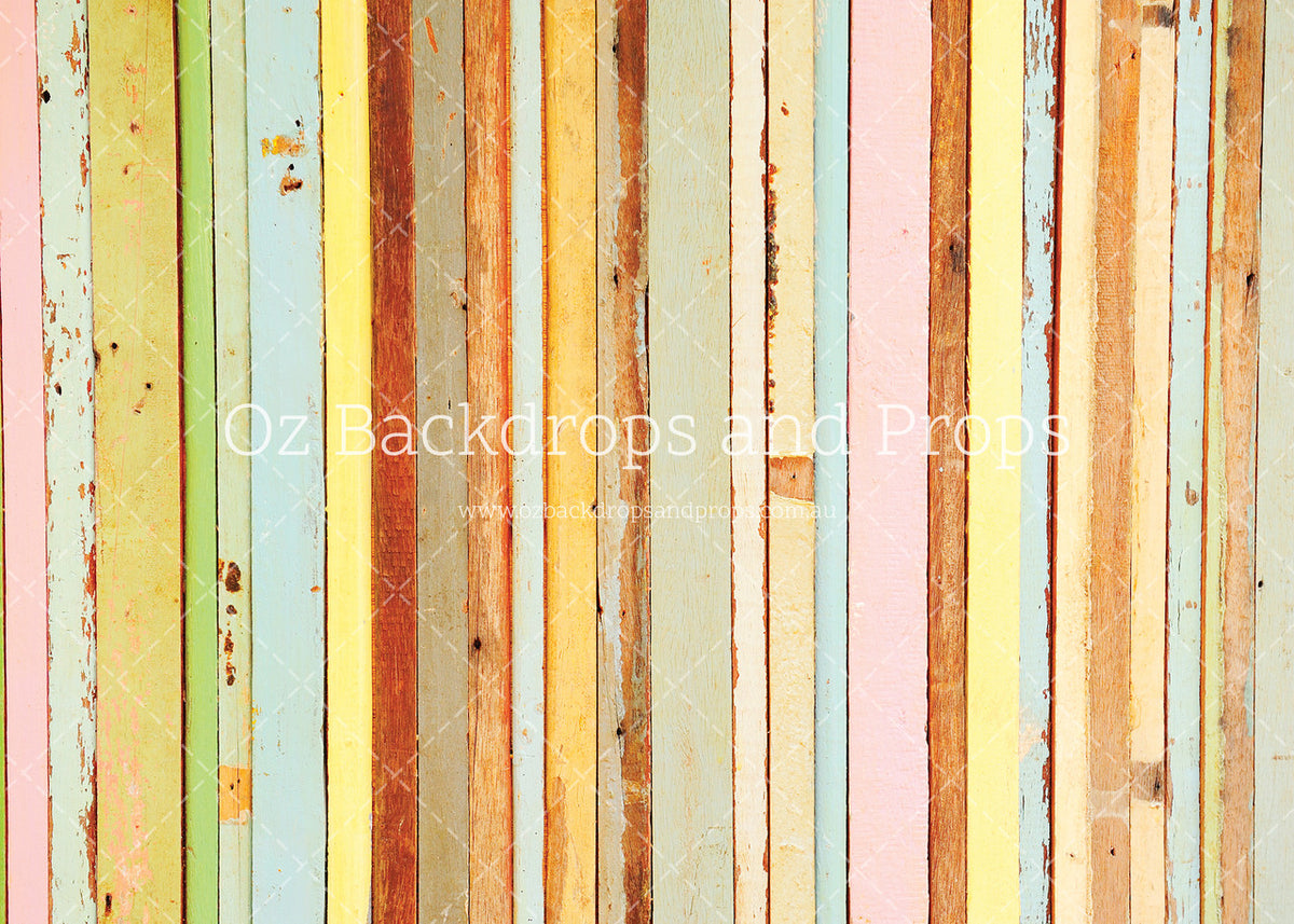 Pastel Rainbow Wood