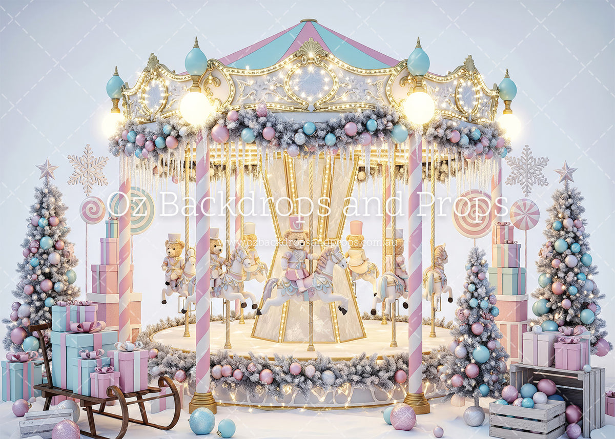 Pastel Teddy Carousel