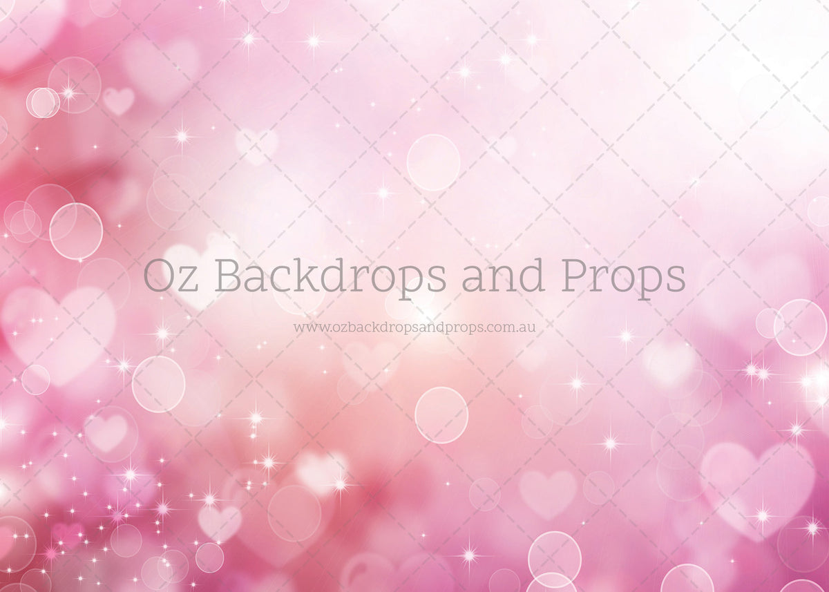 Pink Hearts Bokeh