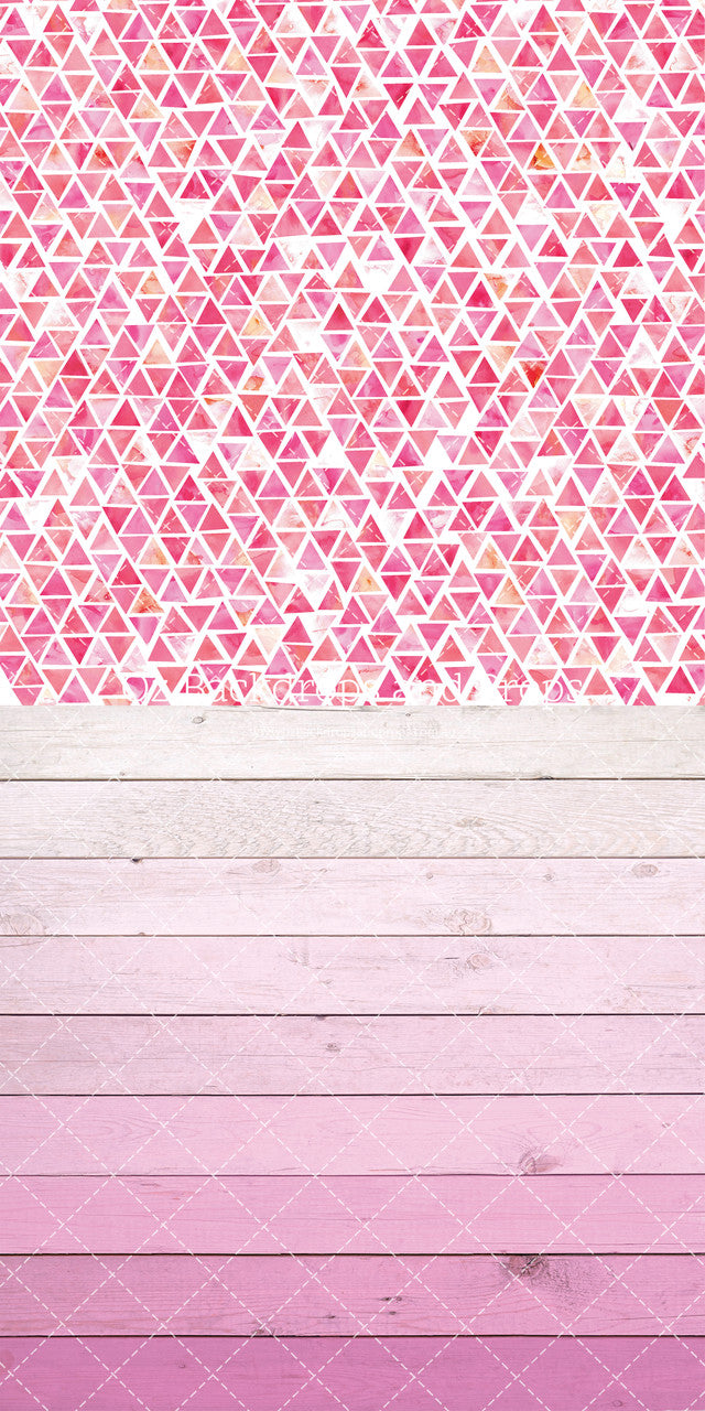 Pink Mosaic & Pink Ombre Wood Two in One