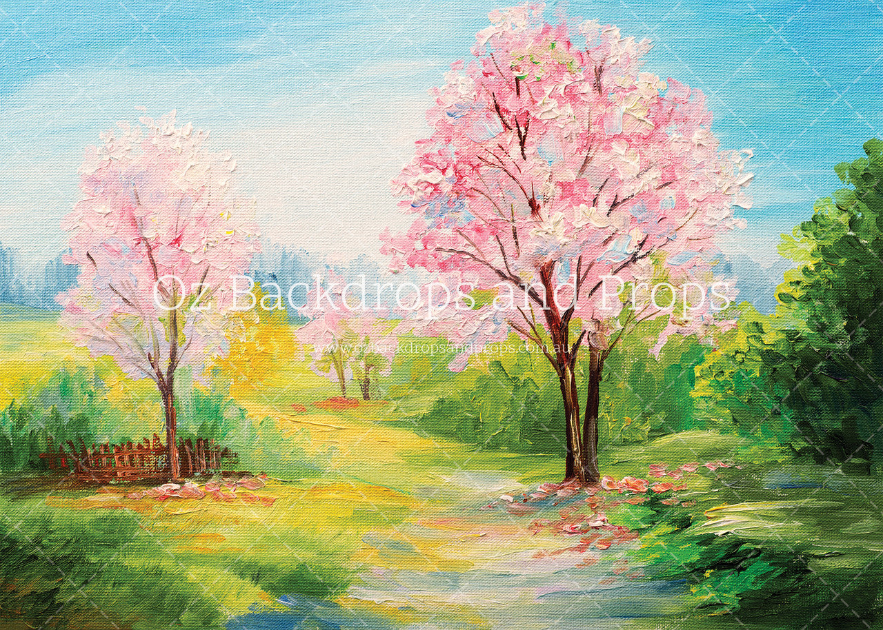 Pink Painted Blossoms