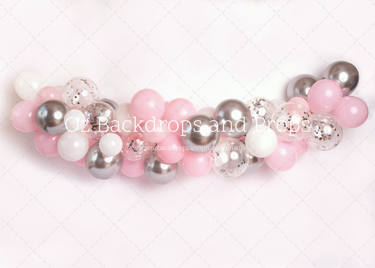 Pink and Silver Balloons