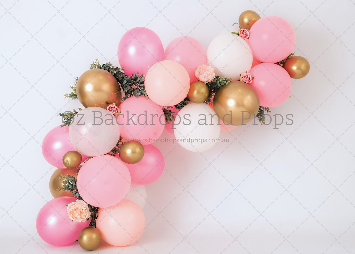 Pink and Gold Balloon Arch