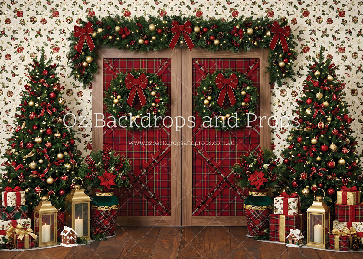 Plaid Barn Doors