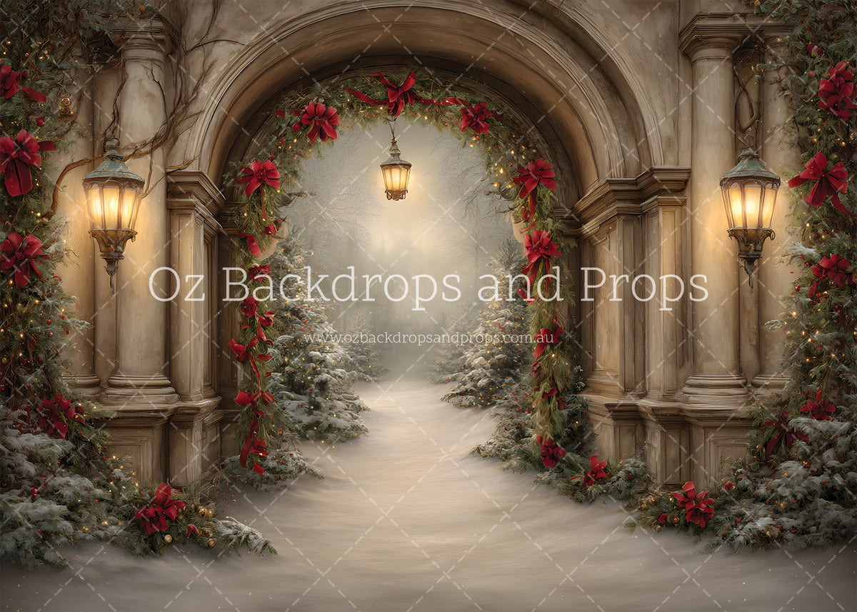 Poinsettia Bow Arch