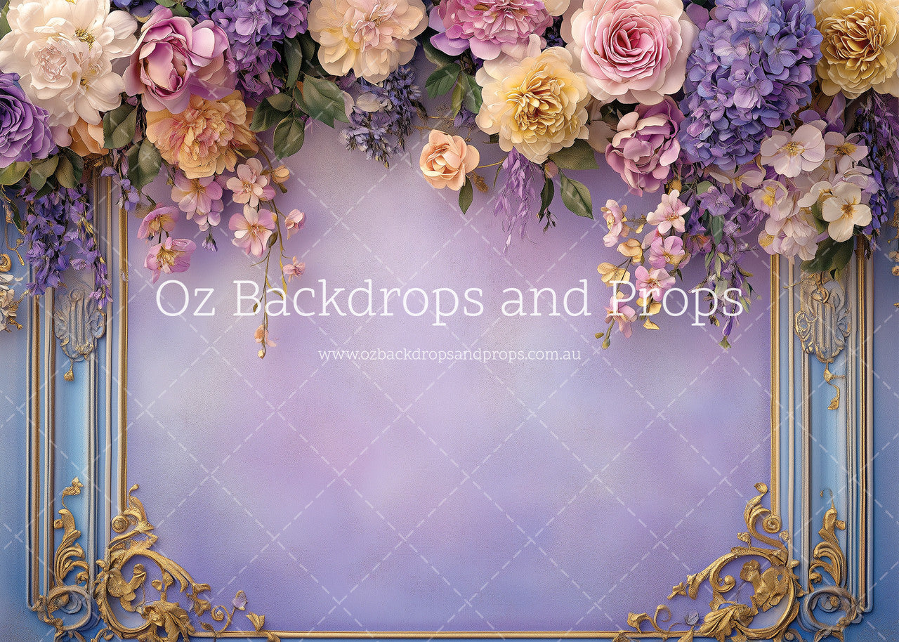 Purple Floral Frame