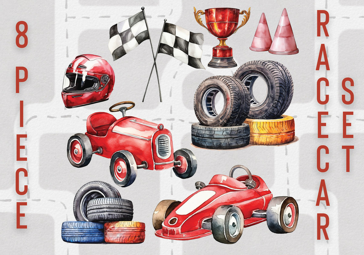 Race Car Cutout Set (8 Piece)