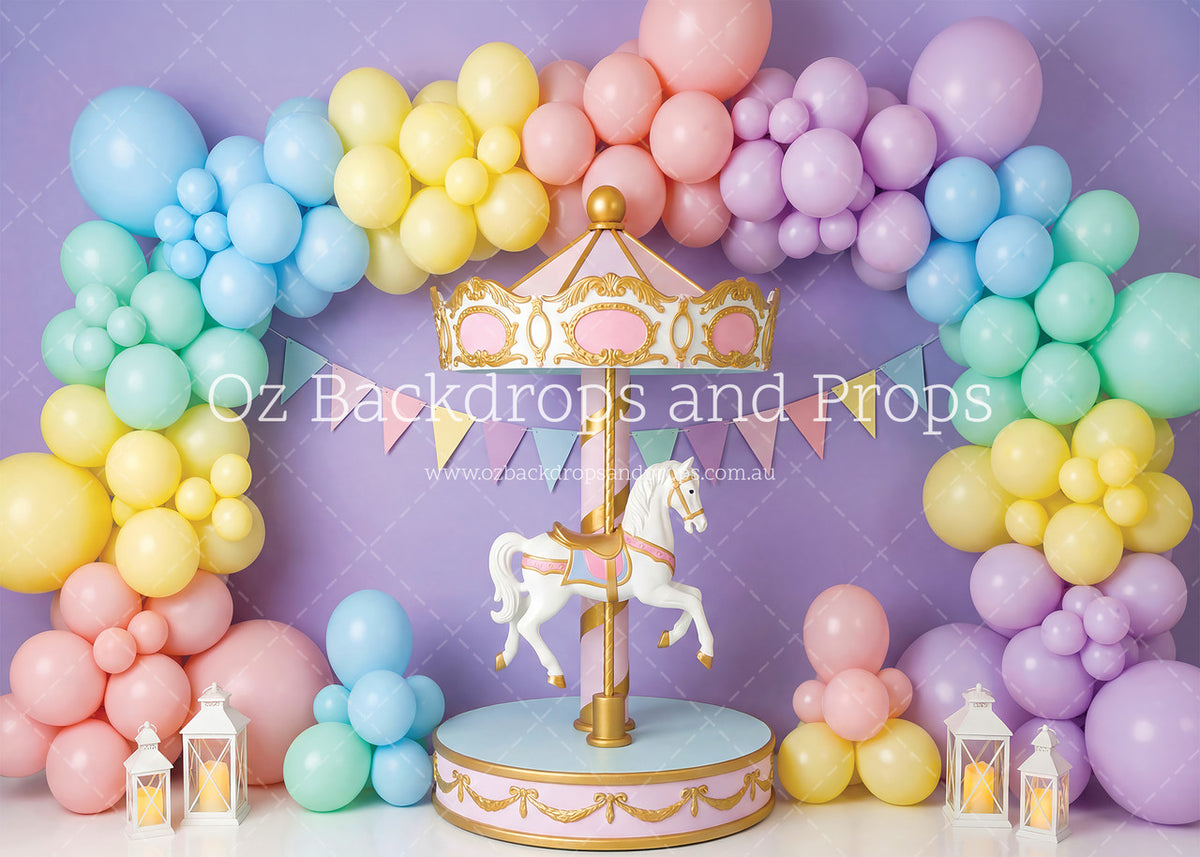 Rainbow Balloon Carousel