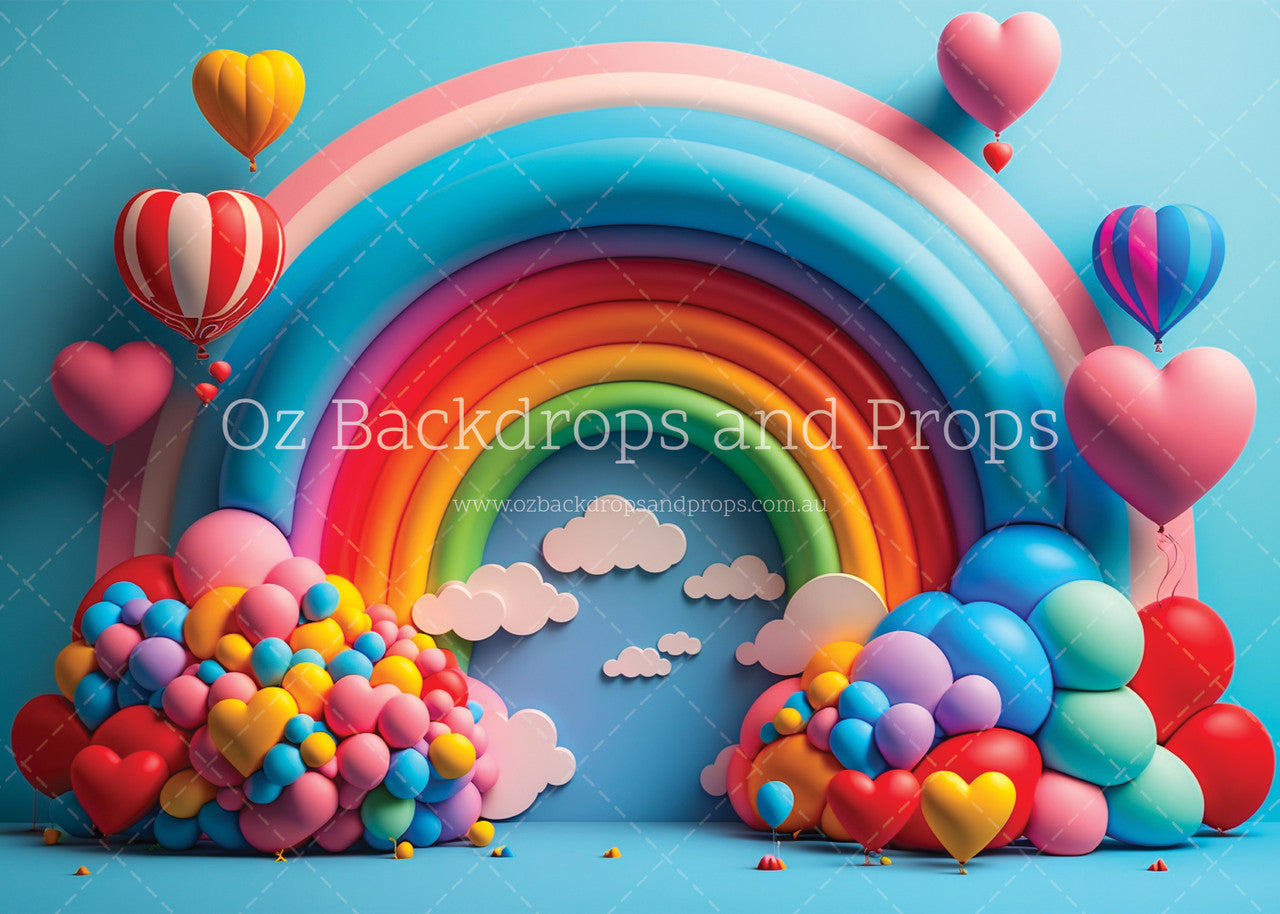 Rainbow Balloon Clusters