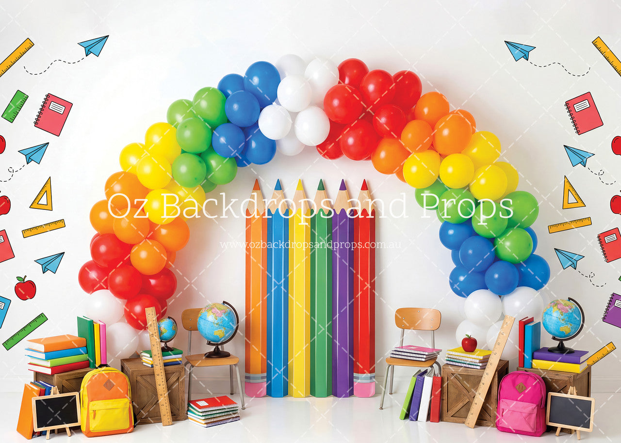 Rainbow Balloon Pencils