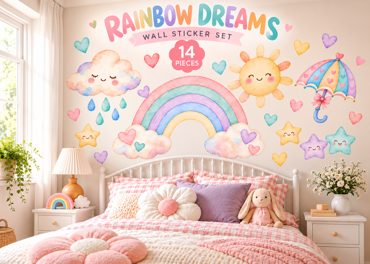Rainbow Dreams Wall Sticker Set