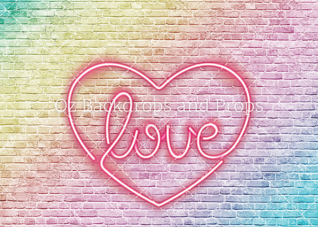 Rainbow Neon Love