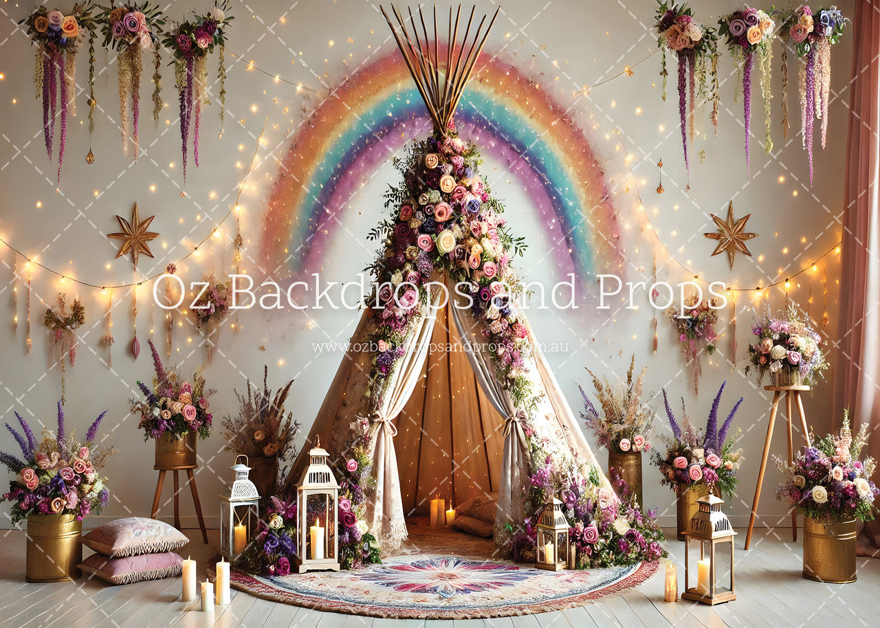 Rainbow Shimmer Teepee