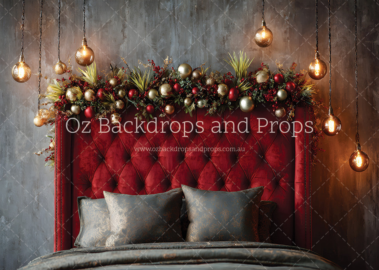Red Velvet Headboard