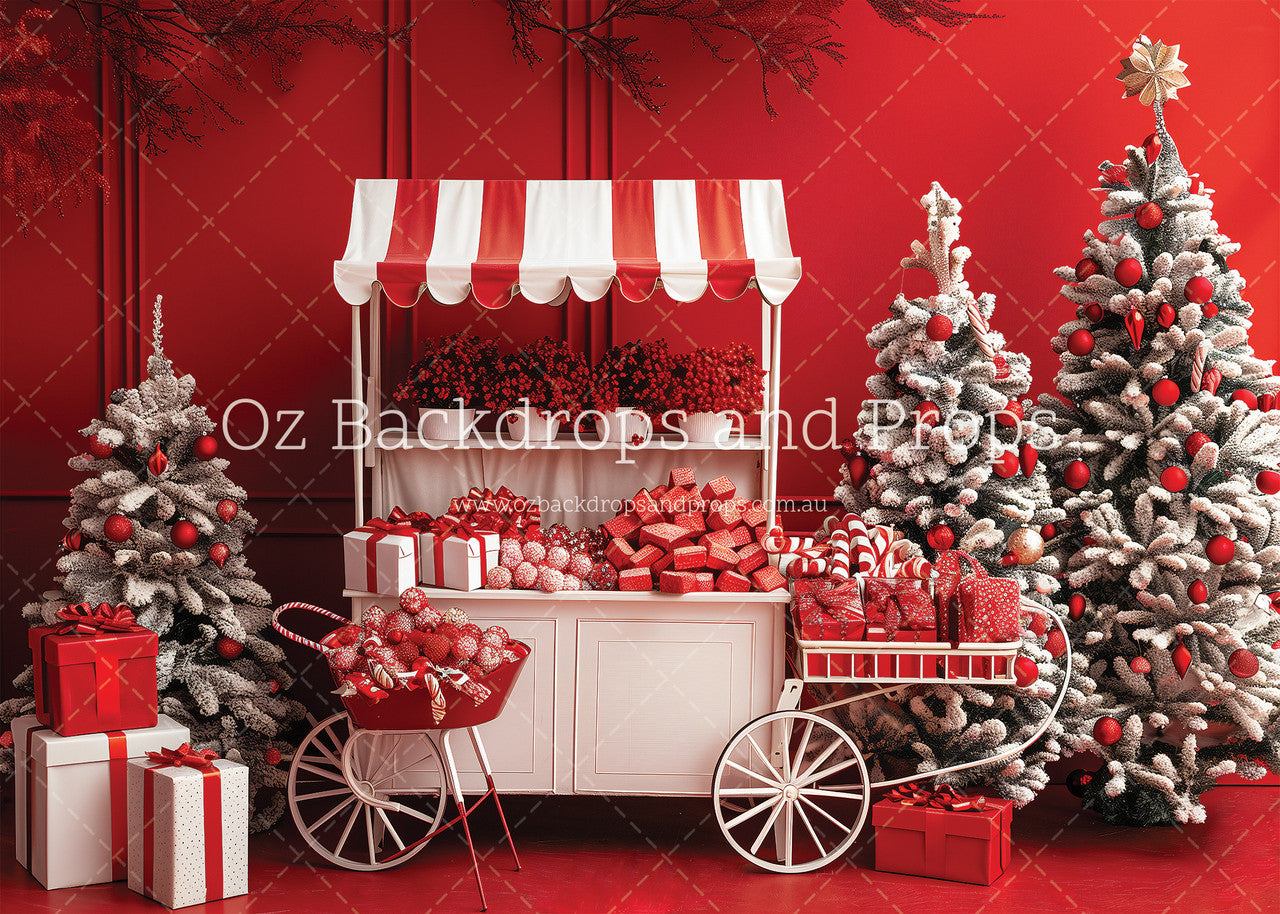 Ruby Red Christmas Cart