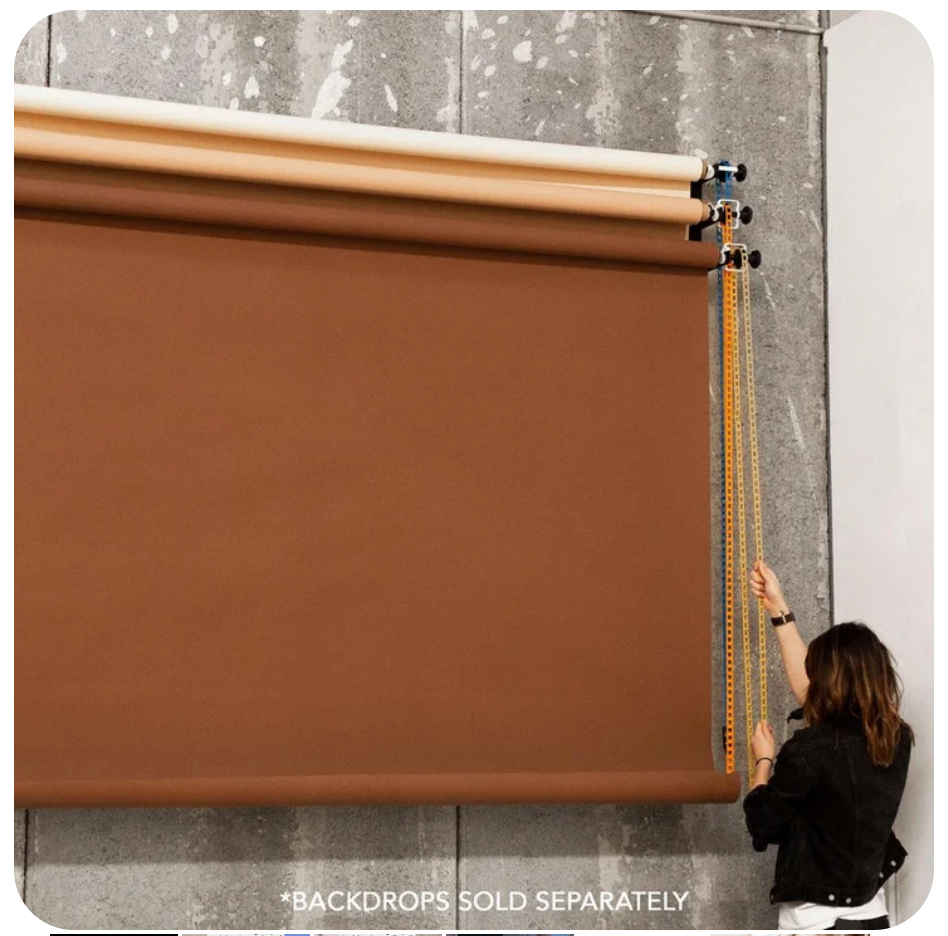Triple Roller Wall Mount Backdrop System