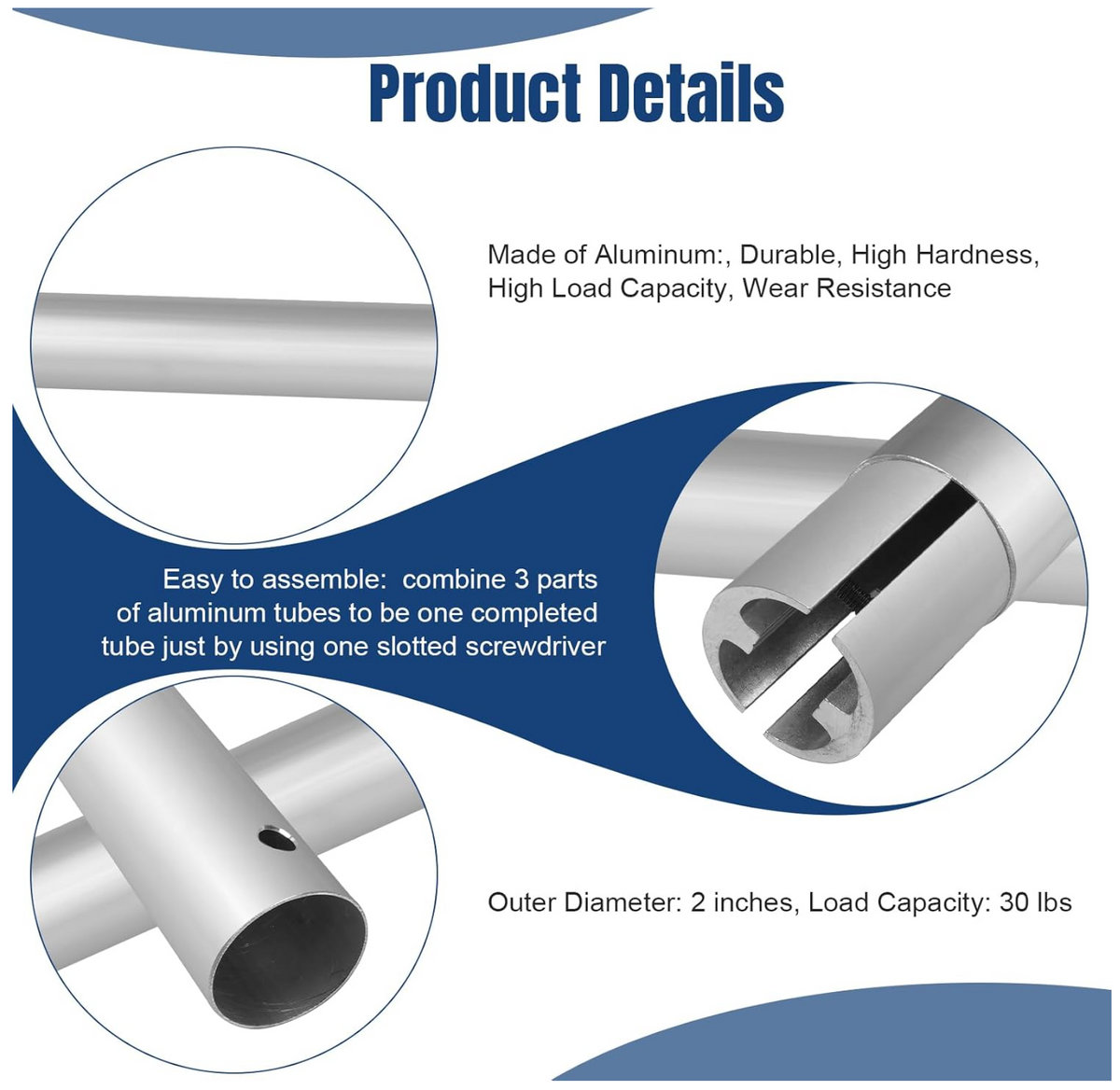 3m Metal Tube Crossbar for Roller Wall Mount Backdrop System