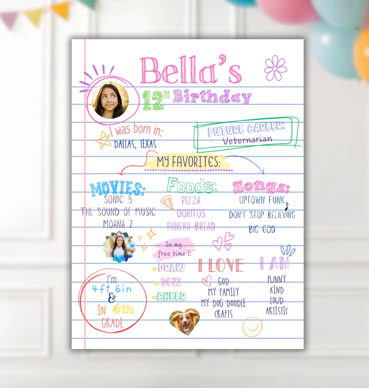 Custom Birthday Story Boards