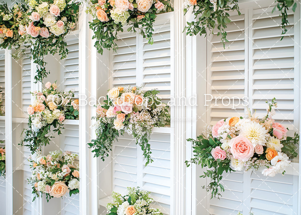 Shutter Shelf Blooms