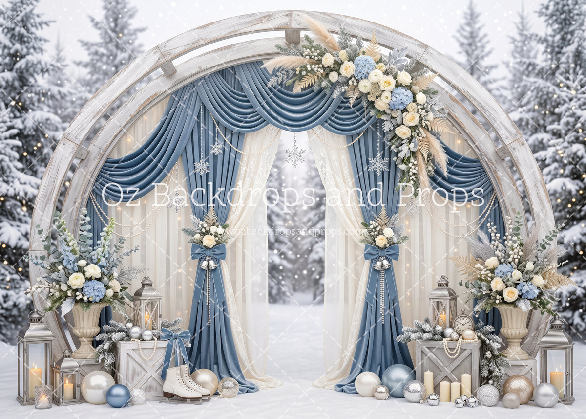 Silver Snowflake Arch
