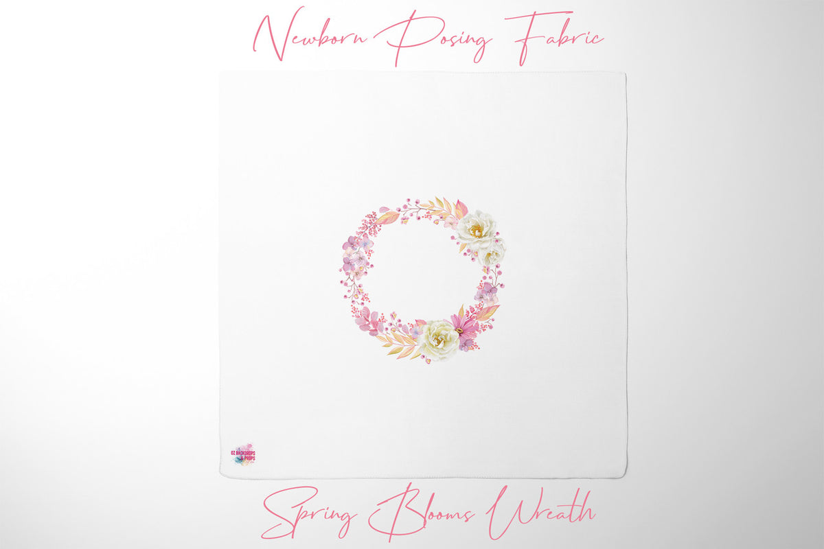 Spring Blooms Wreath - Newborn Posing Fabric