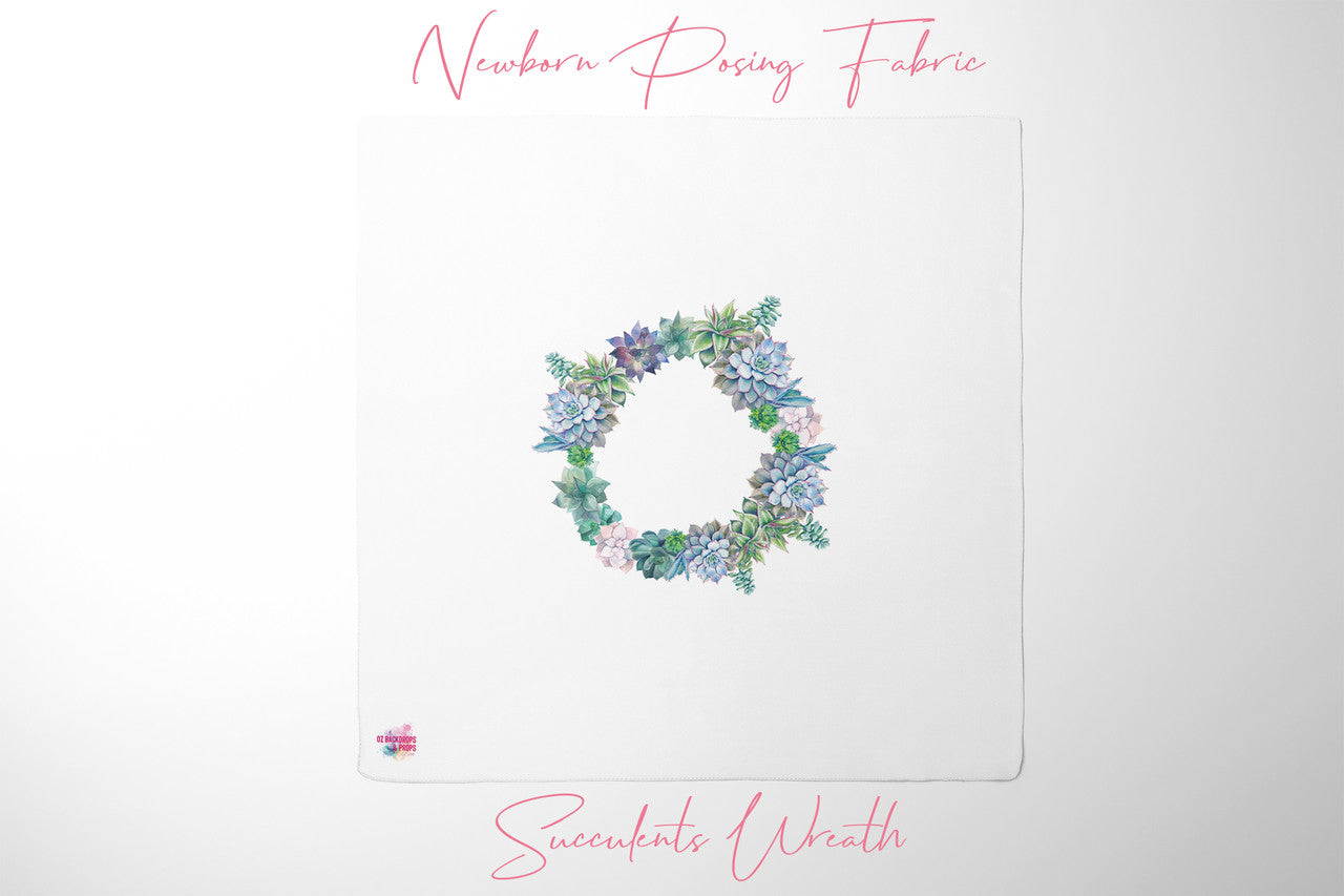 Succulents Wreath - Newborn Posing Fabric