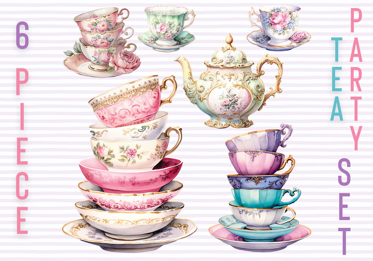 Tea Party Cutout Set (6 Piece)
