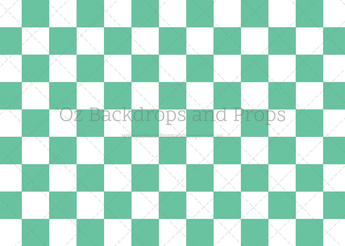 Teal Checker Floor