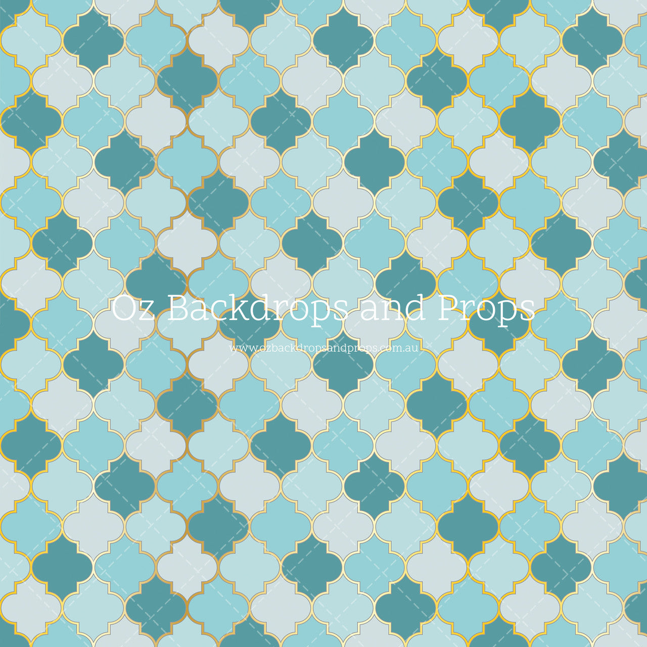 Teal and Gold Tiles