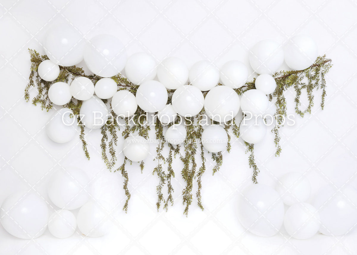 White Balloon Garland