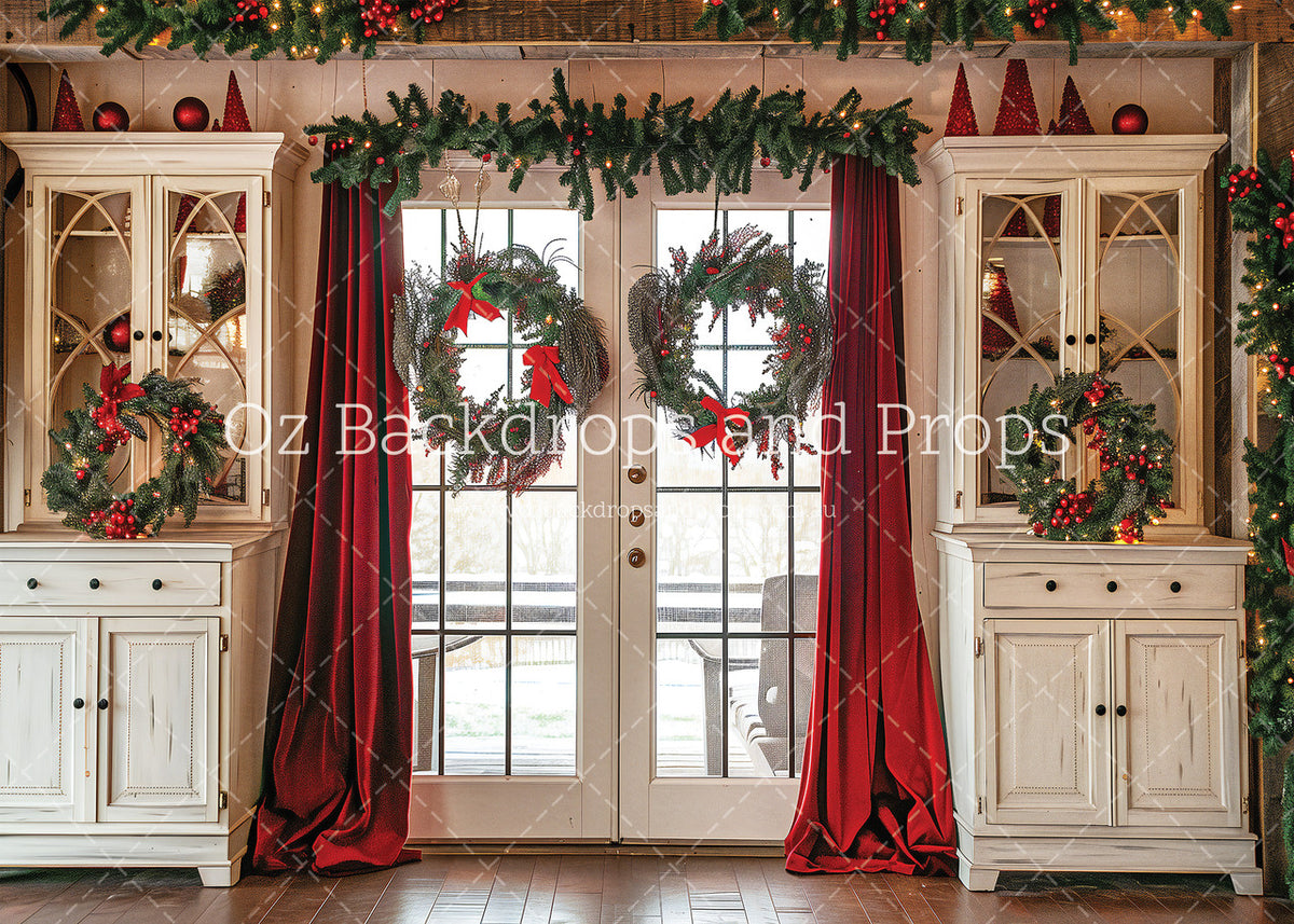 White Christmas Twin Hutches