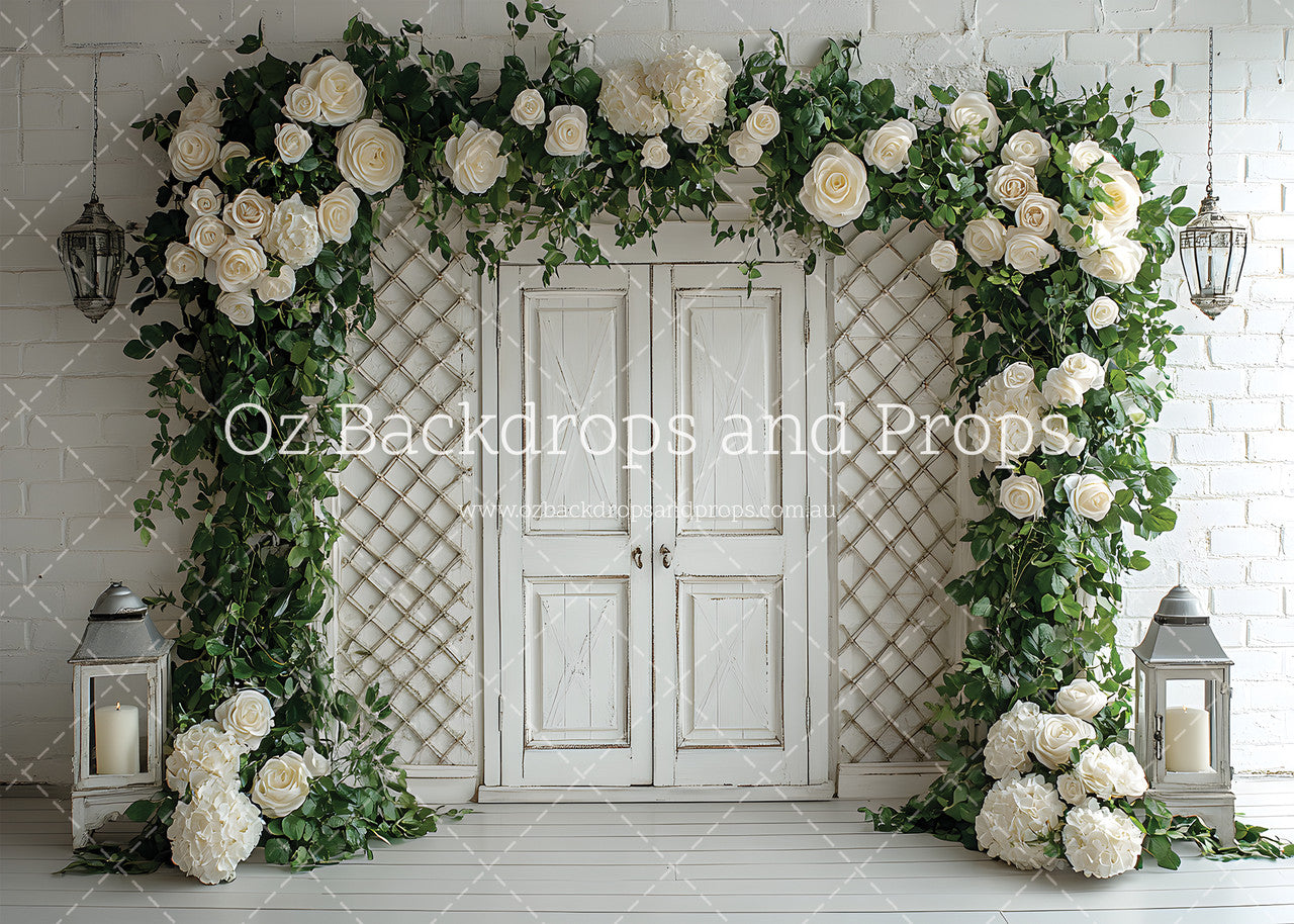 White Lattice Arch