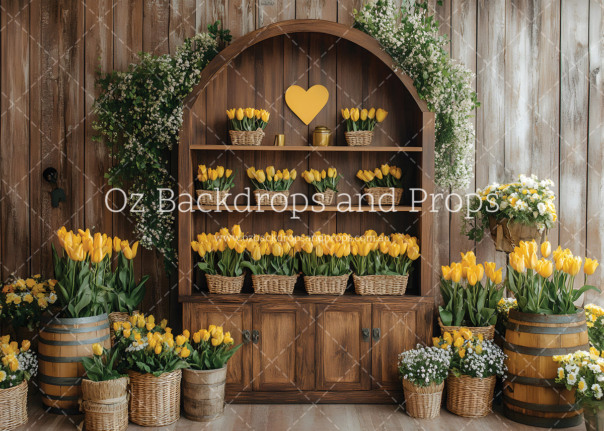 Yellow Tulip Shelves